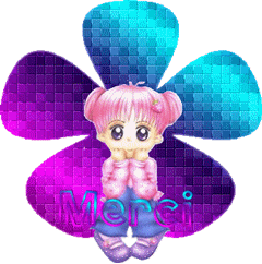 Gif animé merci fleur